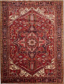 Heriz Tappeto persiano 330 x 250 Rosso (Iran) Annodato A Mano