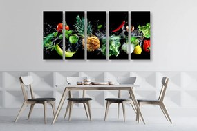 Quadri 5 pezzi – Frutta e verdura biologica