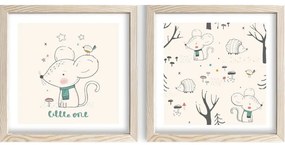 Quadri per bambini in set da 2 33x33 cm Little One - Wallity