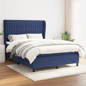 Giroletto A Molle Con Materasso Blu 140x190 Cm İn Tessuto /