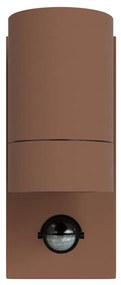 Applique cilindrica da Esterno IP65 GU10 con sensore Movimento - Corten