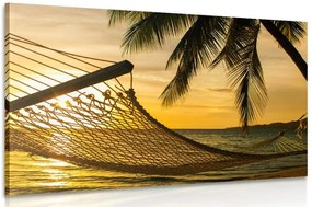 Quadro su tela – Amaca sulla spiaggia