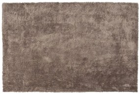 Tappeto shaggy marrone chiaro 140 x 200 cm EVREN Beliani