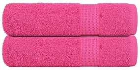 Asciugamani 2 Pz Rosa 50x100 Cm 360 G/m² 100% Cotone /