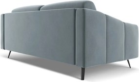Divano azzurro con rivestimento in velluto 202 cm Nalu – Makamii