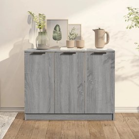 Credenza grigio sonoma 90,5x30x70 cm in legno multistrato