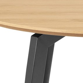 Tavolo da pranzo rotondo con piano effetto rovere ø 120 cm Cadiz - Actona