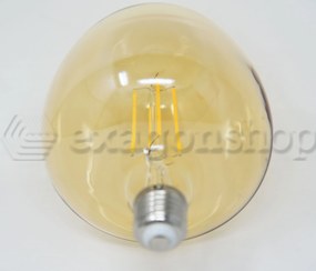 Lampadina design 12,5x18 cm E27 8W 820 lumen 2700k luce calda vetro amber Vintage