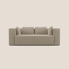Nettuno divano moderno componibile in morbido tessuto bouclè T07 beige