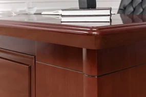 Scrivania presidenziale ufficio 180 cm in legno marrone noce PRESTIGE B630-Arrediorg.it