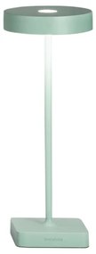 Lampada tavolo senza fili LED ricaricabile USB touch TAP Salvia 12x32 cm