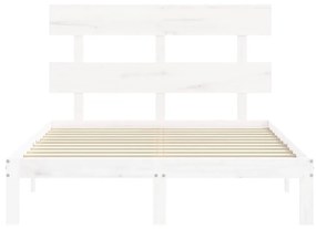 Giroletto con Testiera Bianco Small Double Legno Massello