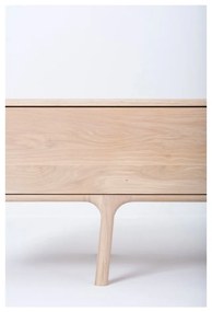 Cassettiera TV in rovere massiccio con 3 cassetti Fawn - Gazzda