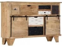 Credenza 140x38x90 cm in Legno Massello di Mango 249874