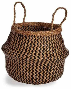 Cesta Decorativa Nero Naturale Juncus 8 L 31 x 38 x 31 cm (8 Unità)