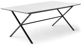 Tavolo da pranzo estensibile con piano bianco e pannello extra 90x165 cm Meza - Hammel Furniture