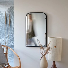 Tikamoon - Specchio rettangolare in metallo nero 80x50 Nordic stile industriale