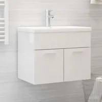 Mobile Bagno con Lavabo Integrato Bianco Lucido in Truciolato cod mxl 71900