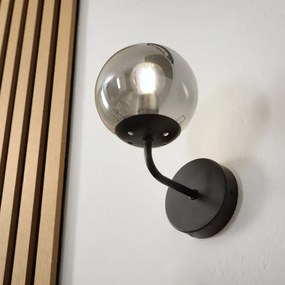 Brilagi - Lampada da parete MALIVA 1xE14/15W/230V nero/fumé