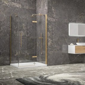 Box doccia 70x130 oro satinato porta battente | KT5000G - KAMALU