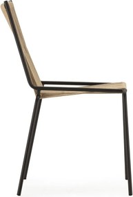 Sedie da pranzo in set beige in metallo impilabili 2 pz Emily – Marckeric