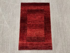 Loribaft Tappeto 90x60 Rosso (Iran) Annodato A Mano