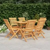 Set da Pranzo da Giardino 7 pz in Legno Massello di Teak 3155000