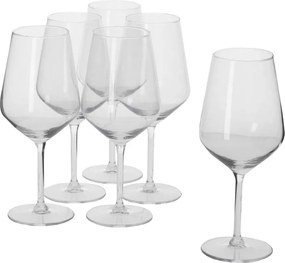 alpina Set Bicchieri da Vino Rosso - Calici Vino 6 Pezzi - Calice Vino 53cl - Regalo Compleanno Donna, Amica e Mamma - Vini Rosso - con Base Robusta