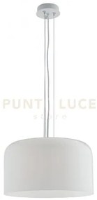 Lampadario a sospensione gibus bianca 1 luce attacco e27 40x40x150c...