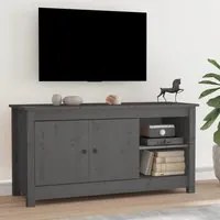 Mobile Porta TV Grigio 103x36,5x52 cm in Legno Massello di Pino cod 9573