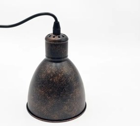 Brilagi - Lampadario LED sospeso su cavo RIDDY 1xE27/60W/230V rame/patina