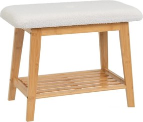 Panca in colore bianco e naturale - Casa Selección