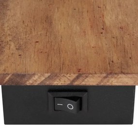 Globo 54307-1W - Faretto da parete CLAUDE 1xE14/40W/230V nero/legno