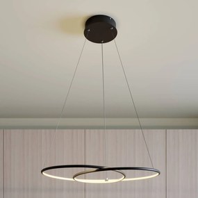 Lindby Lucy sospensione LED, 70cm, nero satinato