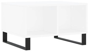 Tavolino da salotto bianco 60x50x36,5 cm in legno multistrato