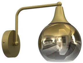 Vetro di ricambio per lampadario e applique MONTE E27 diametro 15 cm oro/fumé