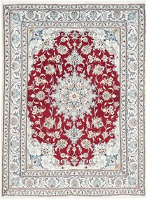 Nain Tappeto 210 x 150 Rosso (Iran) Annodato A Mano