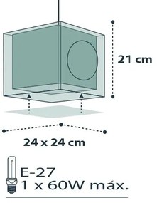 Dalber D-74552 -  Lampadario per bambini PIRATES 1xE27/60W/230V