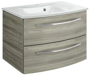 Mobile sottolavabo e lavabo Image per vasca centrale rovere grigio L 70 x H 48 x P 48 cm 2 cassetti
