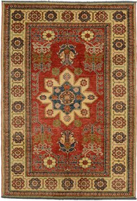 Kazak Tappeto orientale 130x190 Rosso (Pakistan) Annodato A Mano