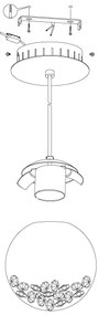 Eglo 93708 - Lampada LED a sospensione MONTEFIO 1 1xLED/5W/230V