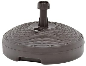 Base Ombrellone Per Sabbia/acqua 20l Marrone Rattan İn Plastica /