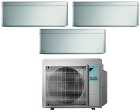 Daikin - Climatizzatore Condizionatore Bluevolution Trial Split Inverter serie stylish total silver 7+7+18 con 3MXM68N R-32 Wi-Fi Integrato