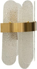 Lampada da parete dorata in vetro Gris – Mauro Ferretti