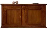 Madia credenza 2 porte in legno tinta noce 213x51x12