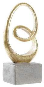Statua Decorativa DKD Home Decor Grigio Dorato Metallo Moderno (12 x 8 x 25 cm)