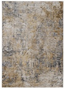 Tappeto Matera Abstract astratto blu e beige, L 190 x L 133 cm