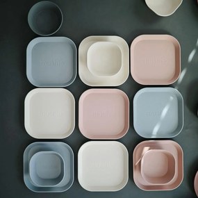 Mushie piatto quadrato, 2 pezzi - Blush