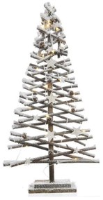 Albero di Natale Decoris Nevoso Multicolore Rattan 80 cm (3 Unità)