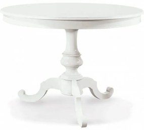 BARRY - tavolo da pranzo allungabile in legno massello tondo